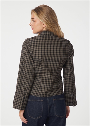 Rosa mini check skjorte Sort Neo Noir 